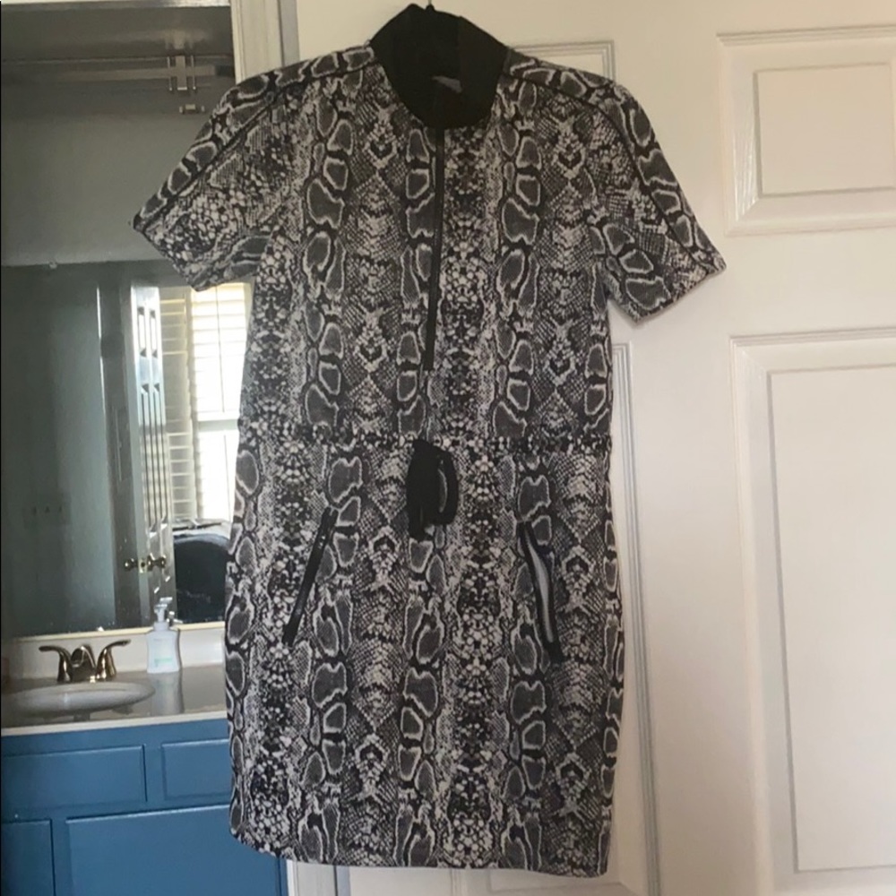 Faux Snake Print Dress